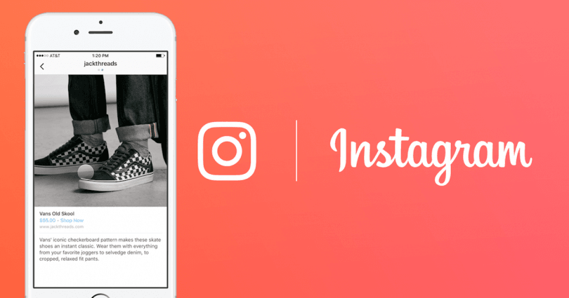 Instagram shopping header